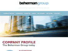 Tablet Screenshot of behermangroup.com